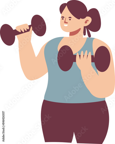 exercise modern style cartoon character illustration