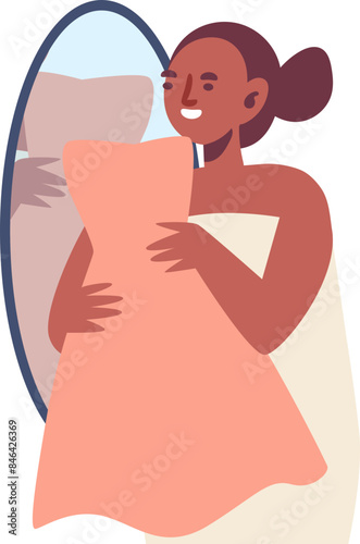 woman modern style cartoon character illustration