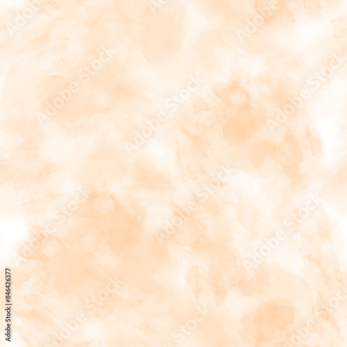 Seamless watercolor texture by brush stroke in soft peach tones. Delicate watercolor stains hand drawn seamless background. Neutral tone backdrop for invitations, stationery or digital designs © Katyalanbina@gmail 