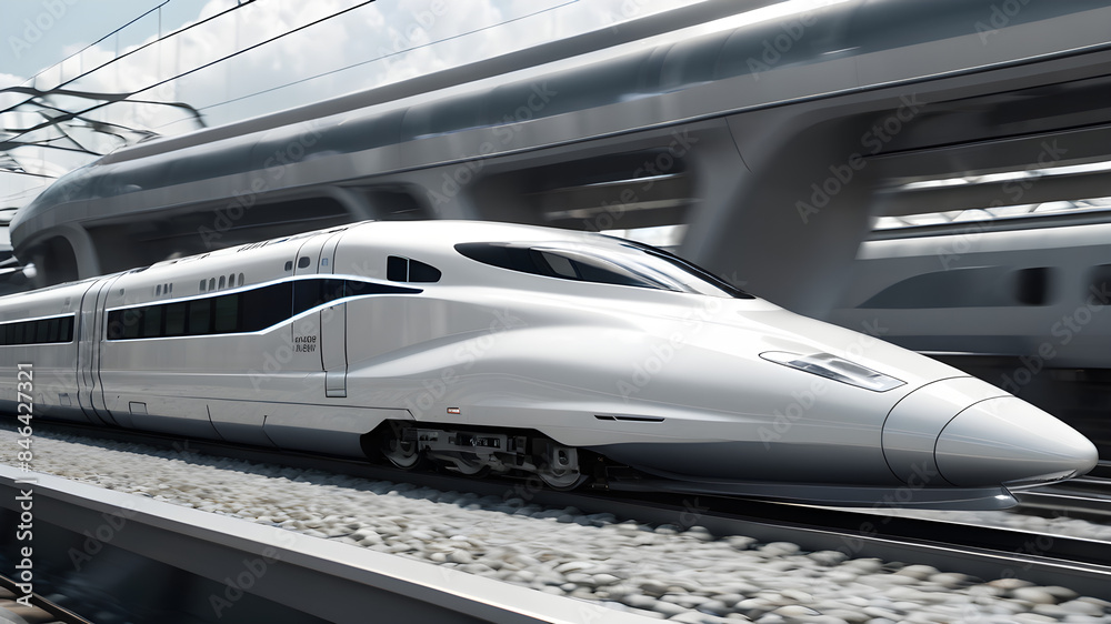 Fototapeta premium concept of futuristic train