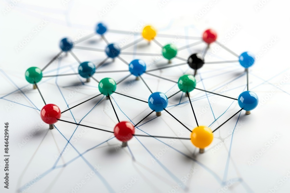 A network of interconnected nodes, symbolizing the theme of global connectivity and social media A network of interconnected nodes, symbolizing the theme of global connectivity and social media
