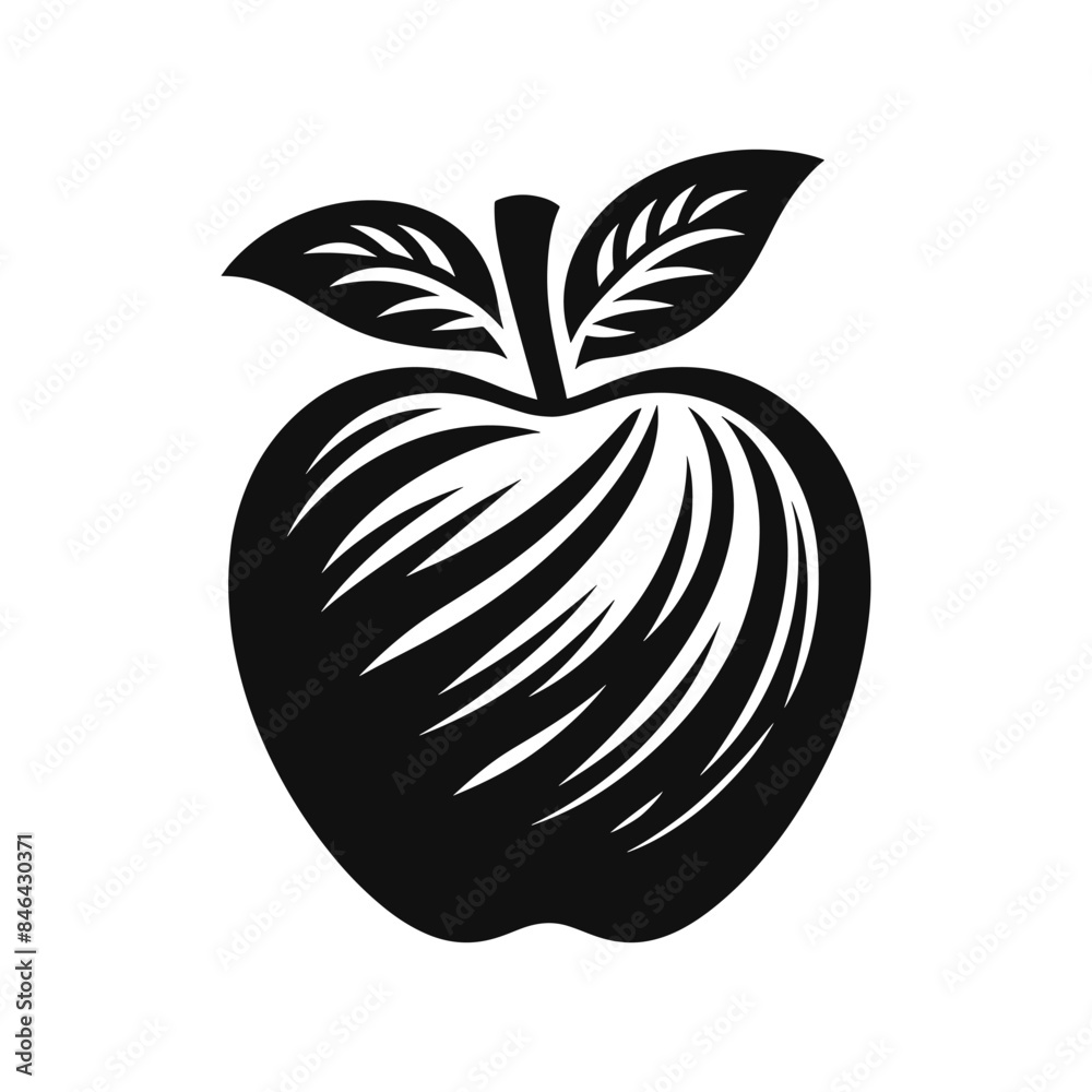 Minimalist Apple Vector Silhouette for Clean Design. Minimalist Apple Vector Silhouette for Clean Design.
