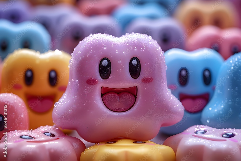 Colorful Happy Water Droplets Characters - Cute Smiling Faces - Vibrant and Cheerful Design for Children's Prints and Toys Colorful Happy Water Droplets Characters - Cute Smiling Faces - Vibrant and Cheerful Design for Children's Prints and Toys