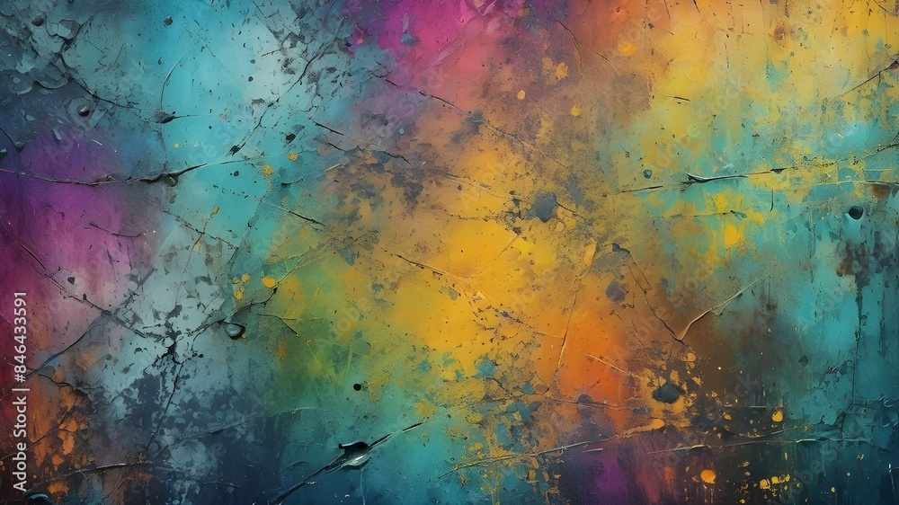 Fototapeta premium Grunge metal background or texture with scratches and cracks; spots, dust, scuffs; industrial style