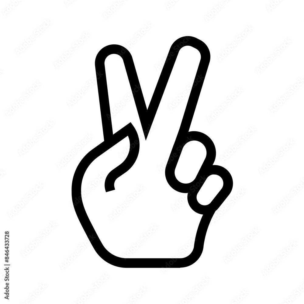 Obraz premium Peace Gesture Icon