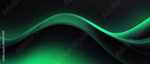 abstract green black flowing background illustration