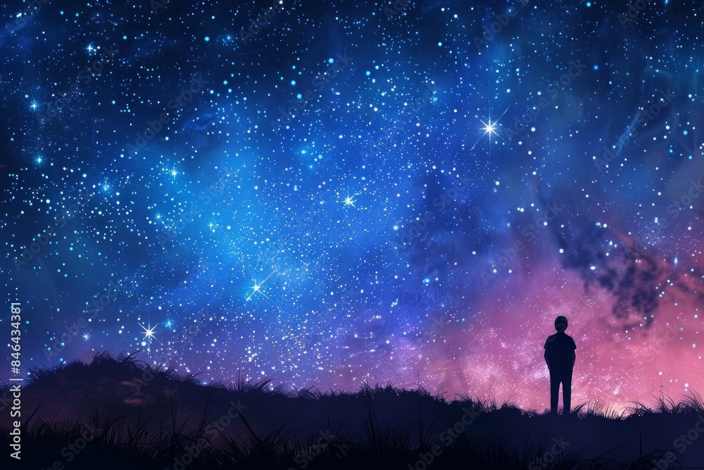 clear night summer sky, stars glittering clear night summer sky, stars glittering