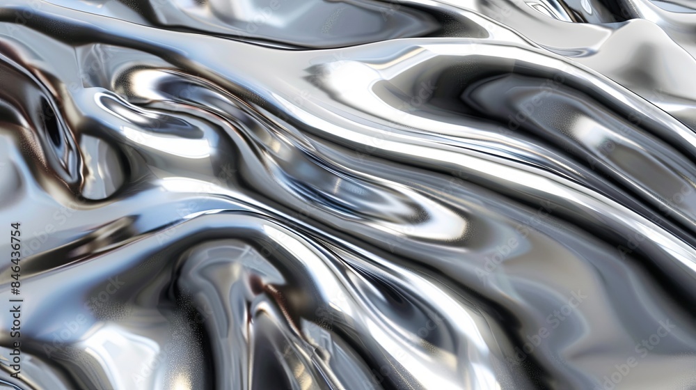 Luxurious Flowing Silver Liquid Metal Artistic Background Luxurious Flowing Silver Liquid Metal Artistic Background