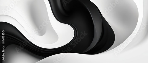 abstract white black flowing background illustration