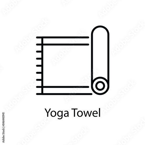 Yoga Towel vector icon