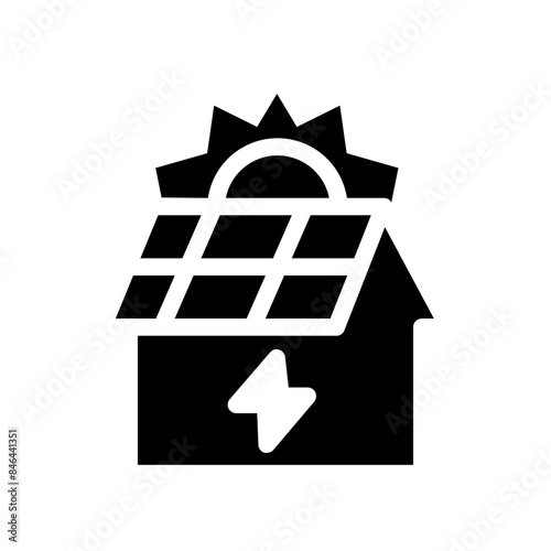 Photovoltaic house icon