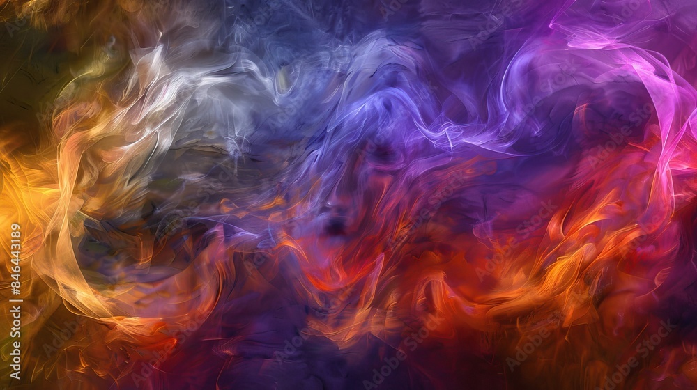 Ethereal mist swirling in dreamy hues Ethereal mist swirling in dreamy hues