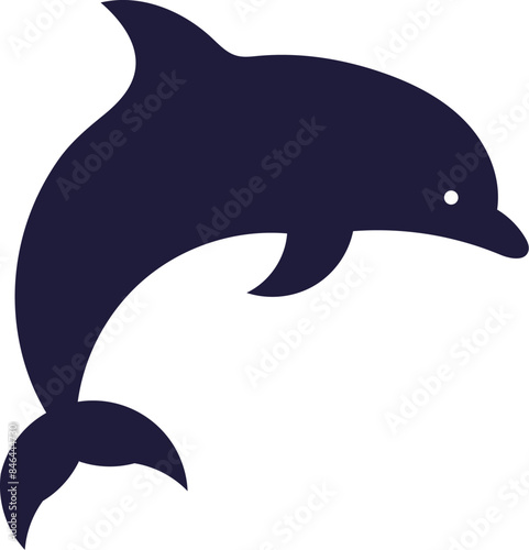 シンプルなイルカのシルエット