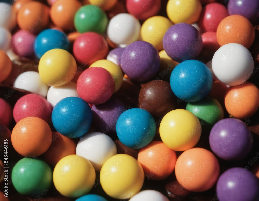 Caramelle rotonde colorate, disposte in un sacco, pronte per essere gustate.
Caramelle rotonde colorate, disposte in un sacco, pronte per essere gustate.