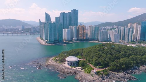 Busan Marine city ocean city korea 4K Drone