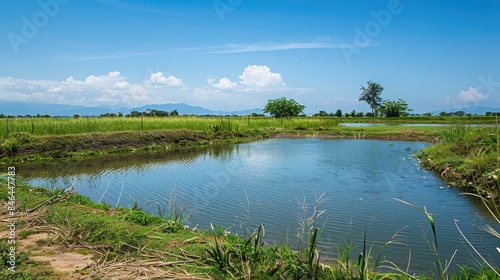 Agricultural ponds are utilized for water storage during periods of low rainfall