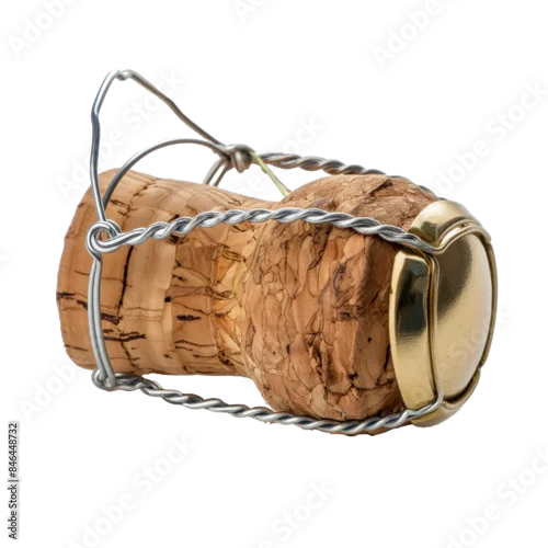 Fototapeta na wymiar bouchon de champagne en liège avec cage en fil de fer