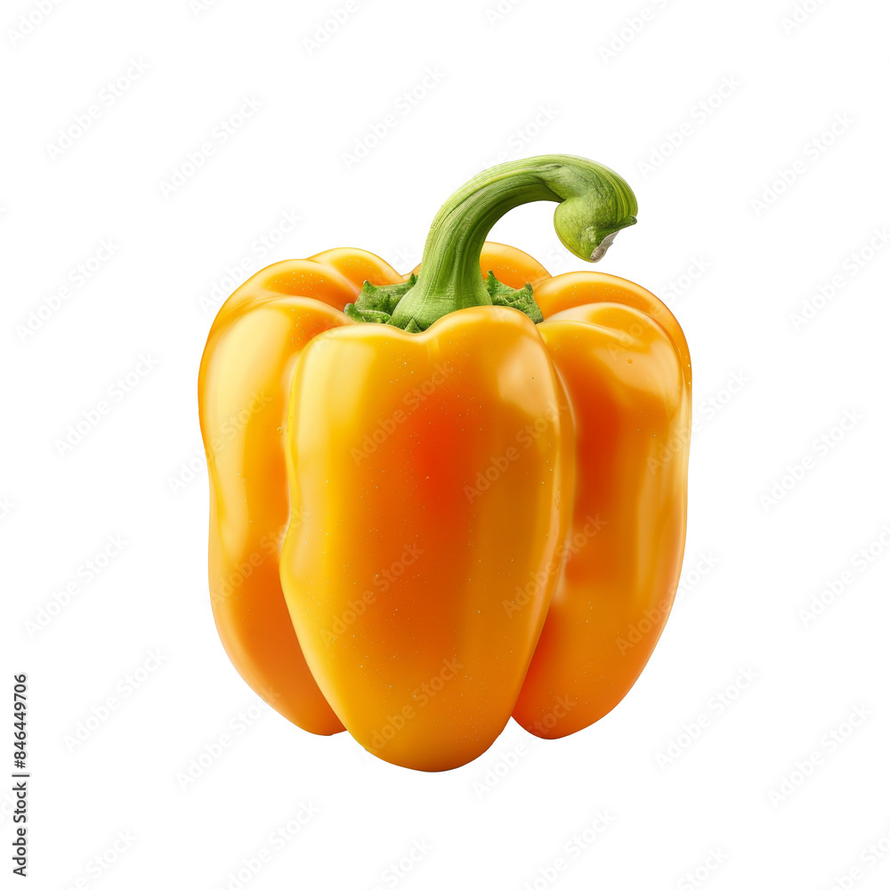 Fresh Yellow Bell Pepper on Transparent Background - Ultra-Realistic High-Quality Image of a Vibrant Yellow Pepper with Green Stem - Perfect for Food Photography Fresh Yellow Bell Pepper on Transparent Background - Ultra-Realistic High-Quality Image of a Vibrant Yellow Pepper with Green Stem - Perfect for Food Photography