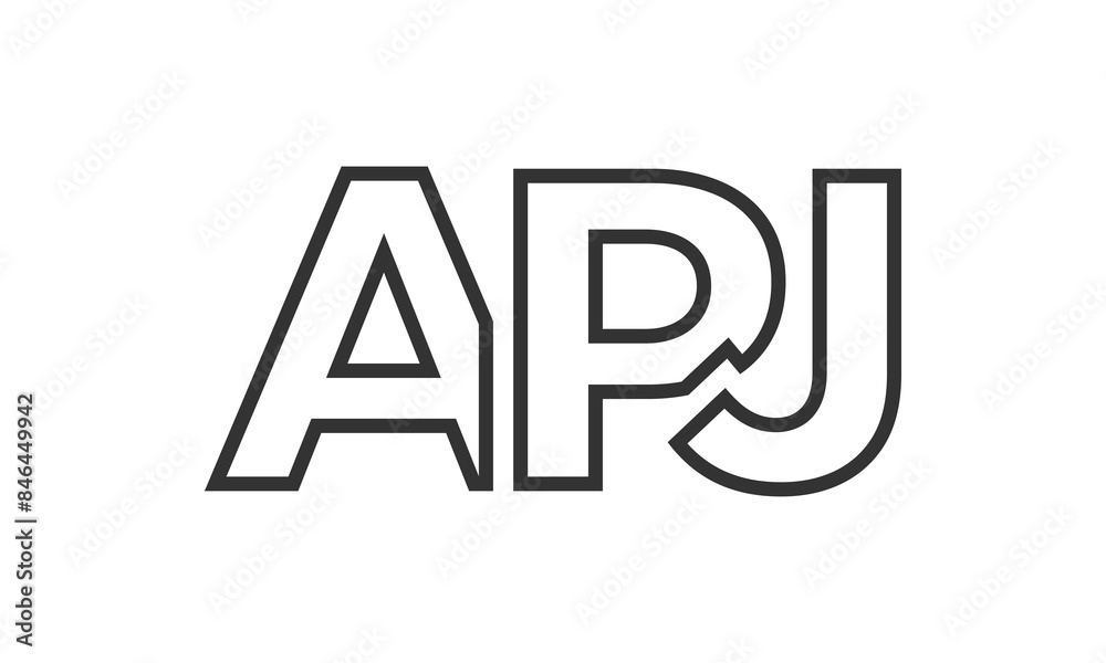 APJ logo design template with strong and modern bold text. Initial based vector logotype featuring simple and minimal typography. Trendy company identity. APJ logo design template with strong and modern bold text. Initial based vector logotype featuring simple and minimal typography. Trendy company identity.