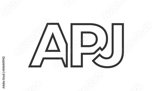 APJ logo design template with strong and modern bold text. Initial based vector logotype featuring simple and minimal typography. Trendy company identity. Free Download APJ logo design template with strong and modern bold text. Initial based vector logotype featuring simple and minimal typography. Trendy company identity. - GFXLoad
