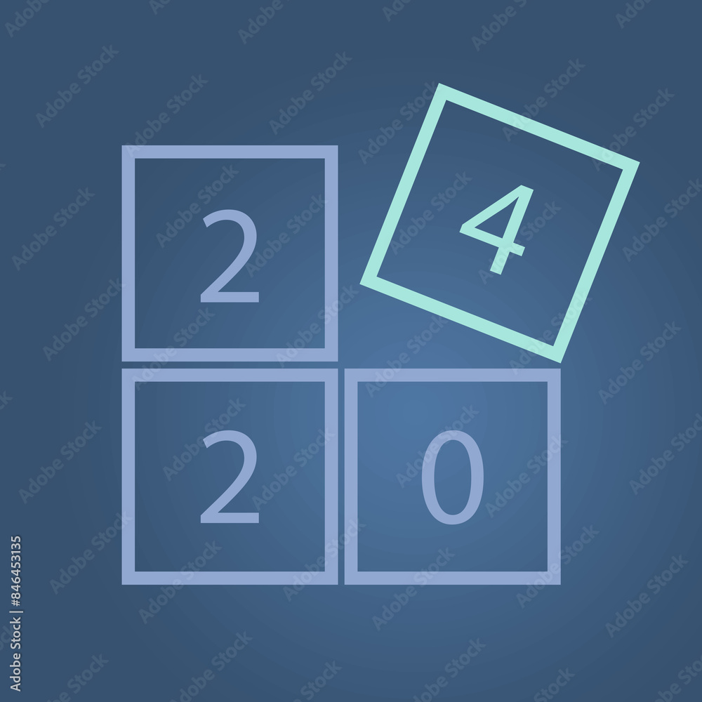 4 boxes with numbers for 2020 on them and an arrow pointing to 2014