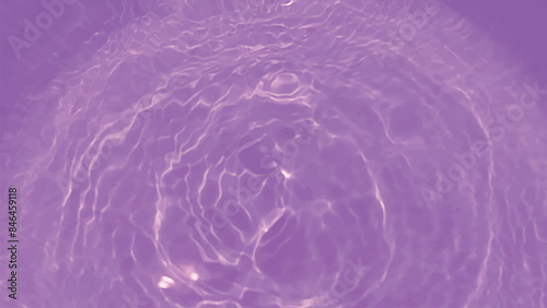 Purple water bubbles on the surface ripples. Defocus blurred transparent pink colored clear calm water surface texture with splash and bubbles. Water waves with shining pattern texture background