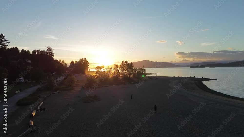 Beautiful Locarno Beach in Vancouver. Aerial drone shot. Beautiful Locarno Beach in Vancouver. Aerial drone shot.