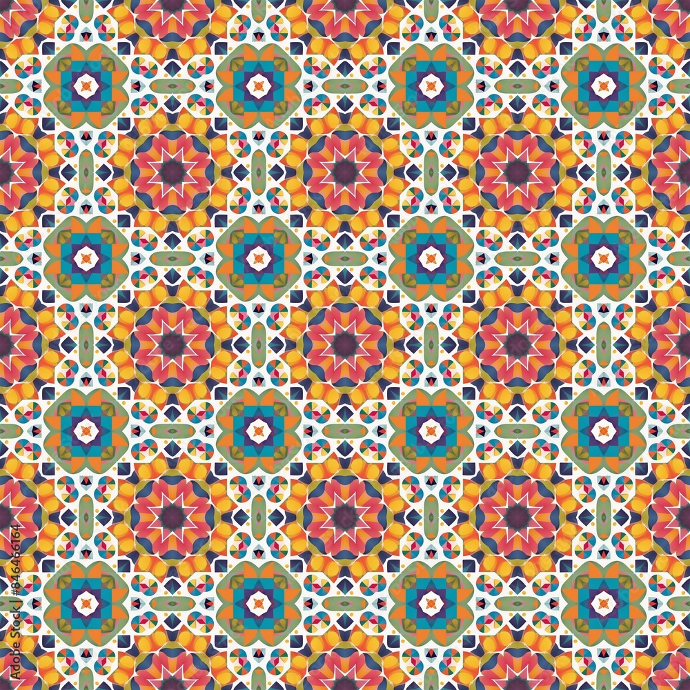 a pattern of circles and squares in blue, green, yellow, orange and purple a pattern of circles and squares in blue, green, yellow, orange and purple