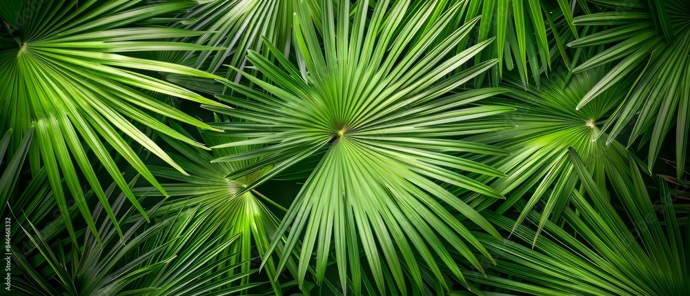 Green Palm Leaves Background. Green Palm Leaves Background.