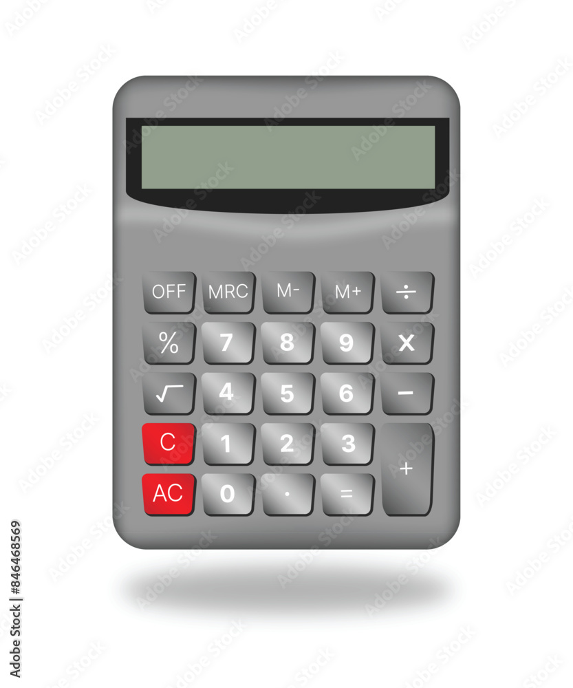 3d realistic calculator vector icon illustration with gradient colour effect isolated on white background. 3d realistic calculator vector icon illustration with gradient colour effect isolated on white background.