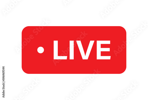 Live Stream sign, emblem, logo. Vector Illustration.	