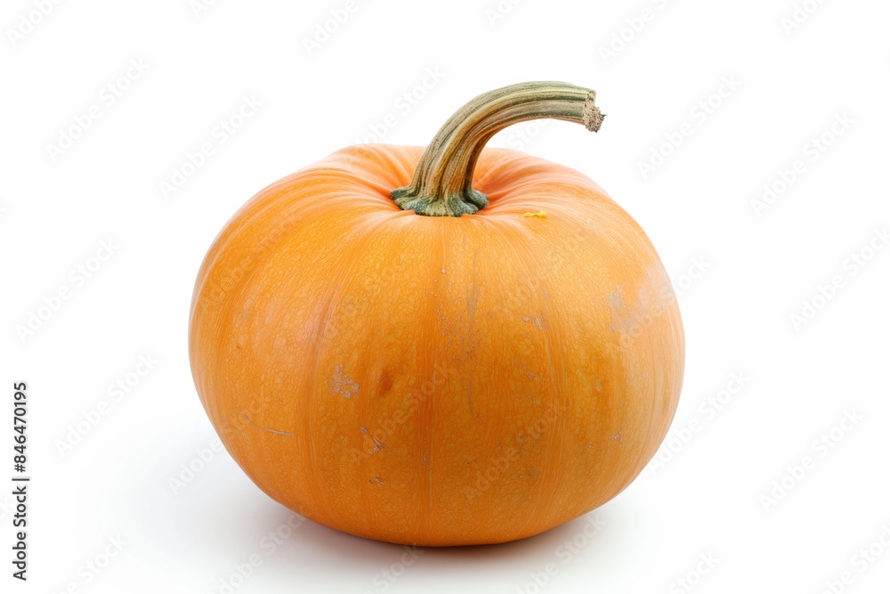 A simple orange pumpkin on a white background, ideal for autumn, Halloween, and harvest-themed projects. A simple orange pumpkin on a white background, ideal for autumn, Halloween, and harvest-themed projects.