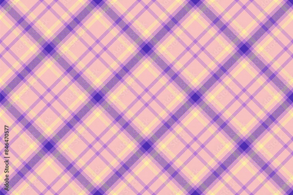 Famous texture plaid seamless, overlay tartan textile check. Holiday vector fabric background pattern in light and purple colors. Famous texture plaid seamless, overlay tartan textile check. Holiday vector fabric background pattern in light and purple colors.