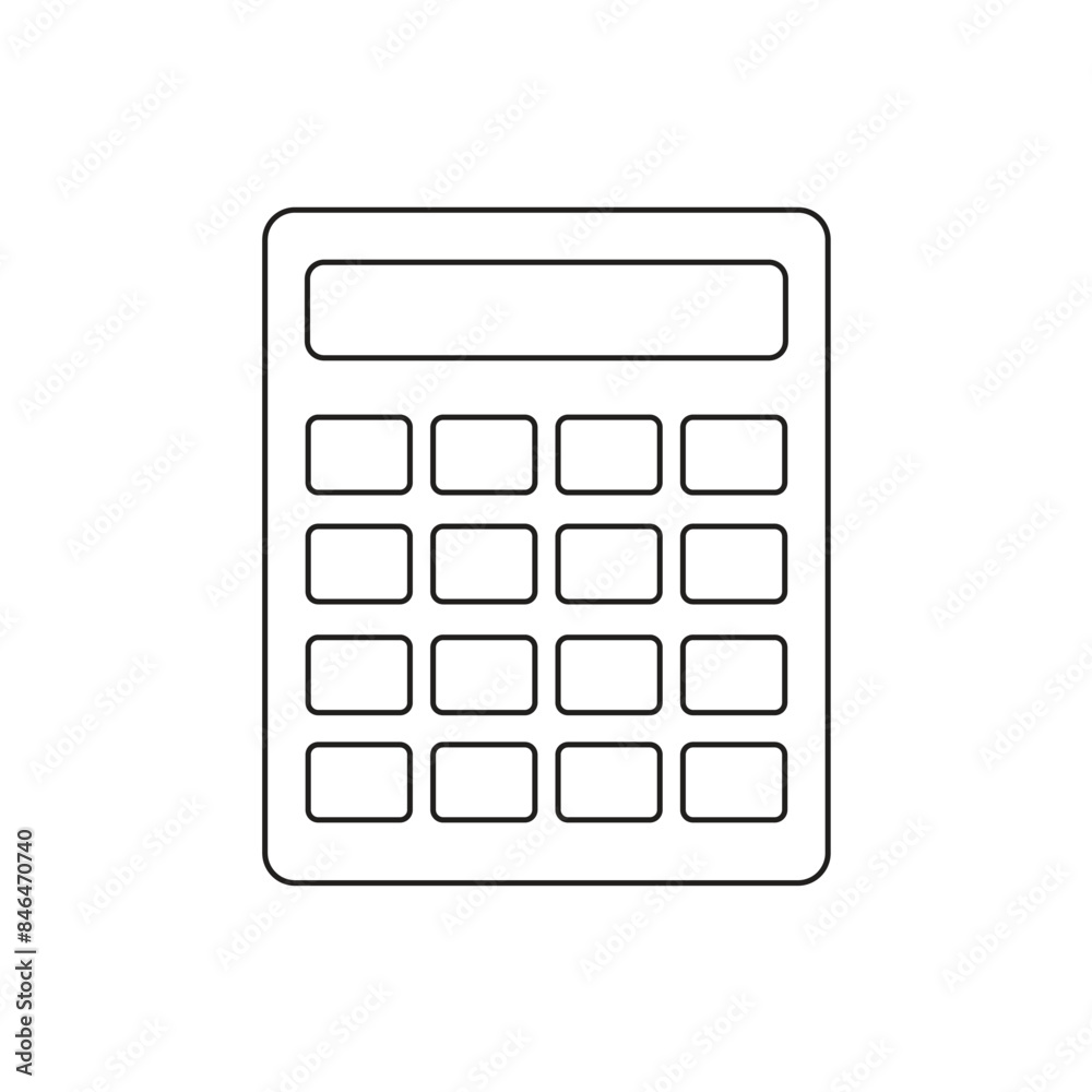 calculator vector icon isolated on white background. calculator vector icon isolated on white background.