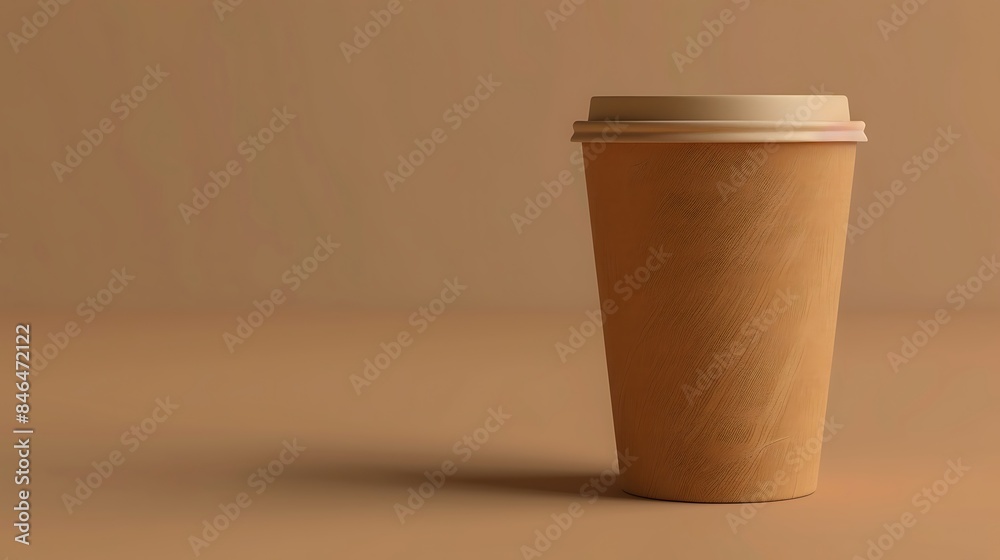 empty brown paper cup isolated, eco friend empty brown paper cup isolated, eco friend