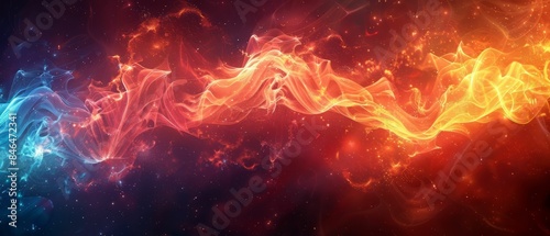 Abstract Fire and Smoke Background.