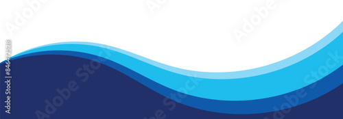 Vector-layered blue water wave banner template. Presentation template. EPS10