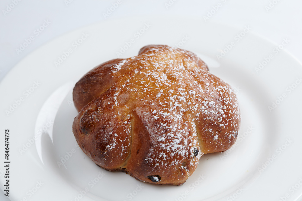 sweet bun on the white sweet bun on the white