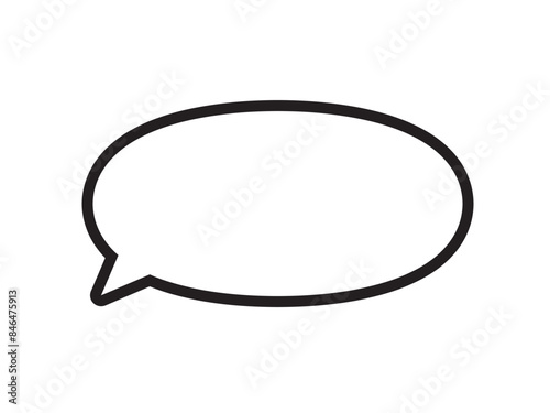 丸いふきだし　左下　モノクロ　白黒　線画　シンプル　イラスト　素材