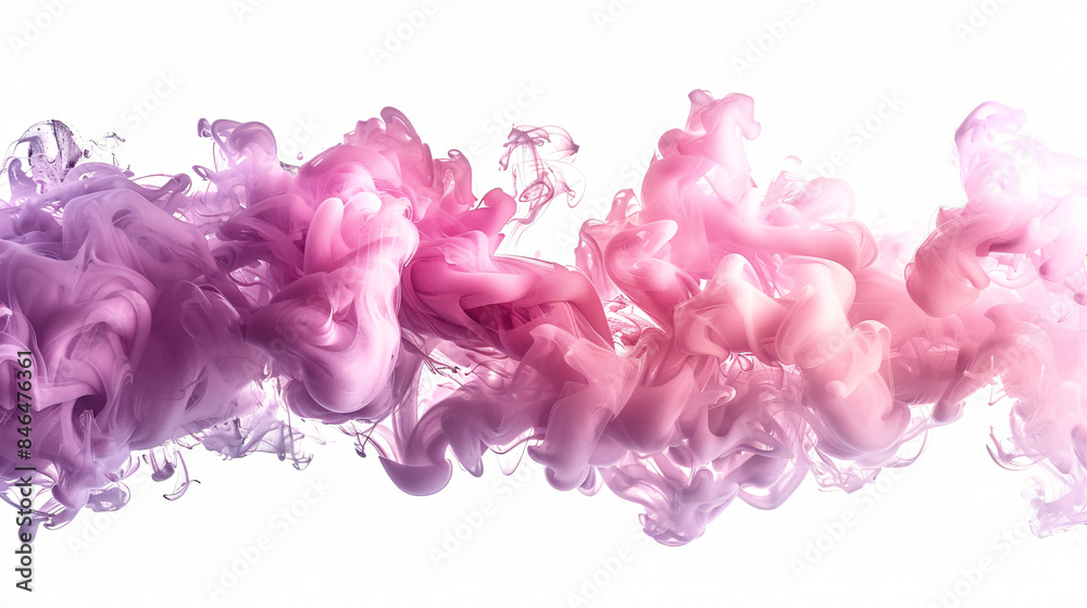 Pink smoke or paint in water isolated on white background with clipping path. Pink smoke or paint in water isolated on white background with clipping path.