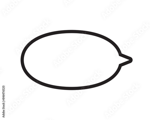 丸いふきだし　右　モノクロ　白黒　線画　シンプル　イラスト　素材