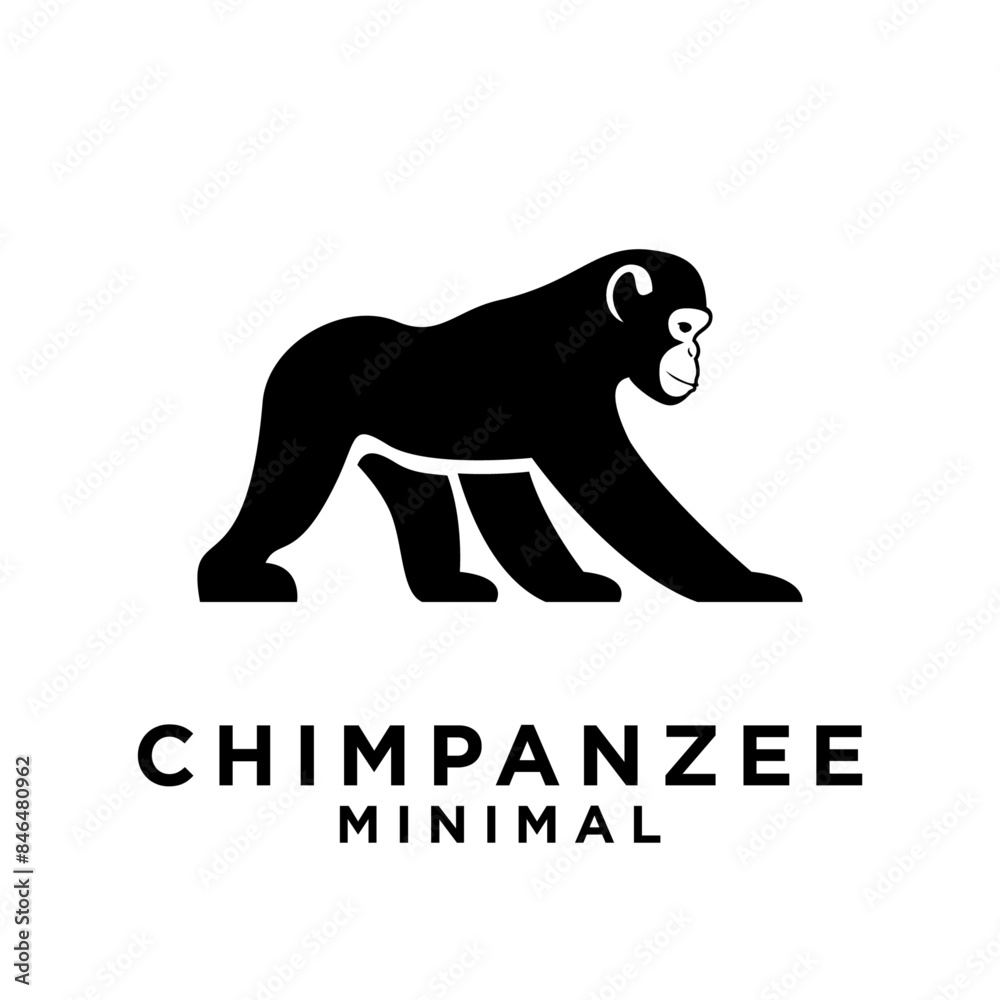 Chimpanzee Logo icon design illustration Chimpanzee Logo icon design illustration