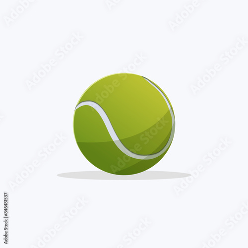Tenis ball with realistic shape and 3D