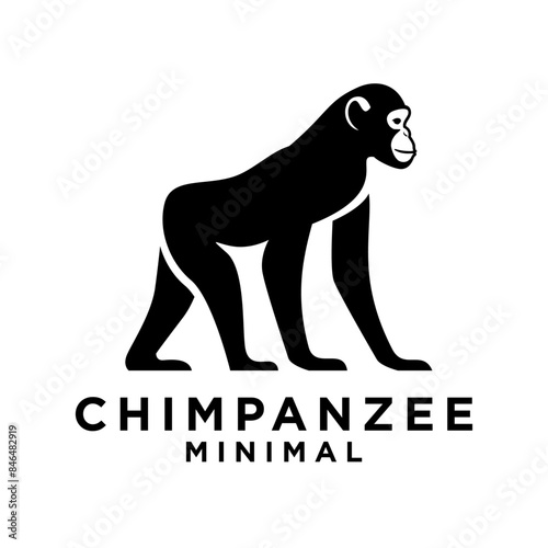 Chimpanzee Logo icon design illustration