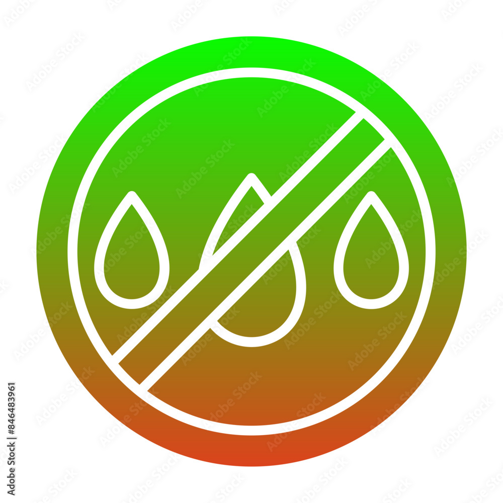 No Water Icon No Water Icon
