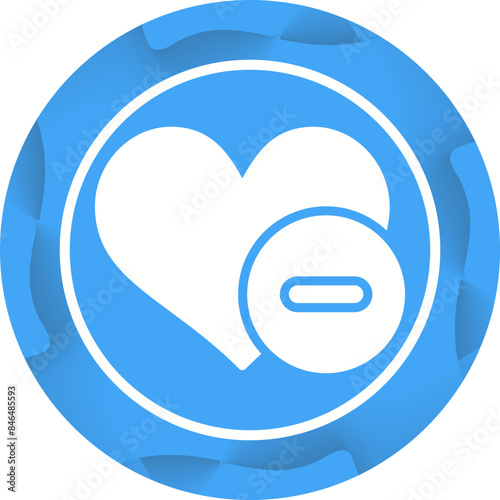 Negative Love Vector Icon