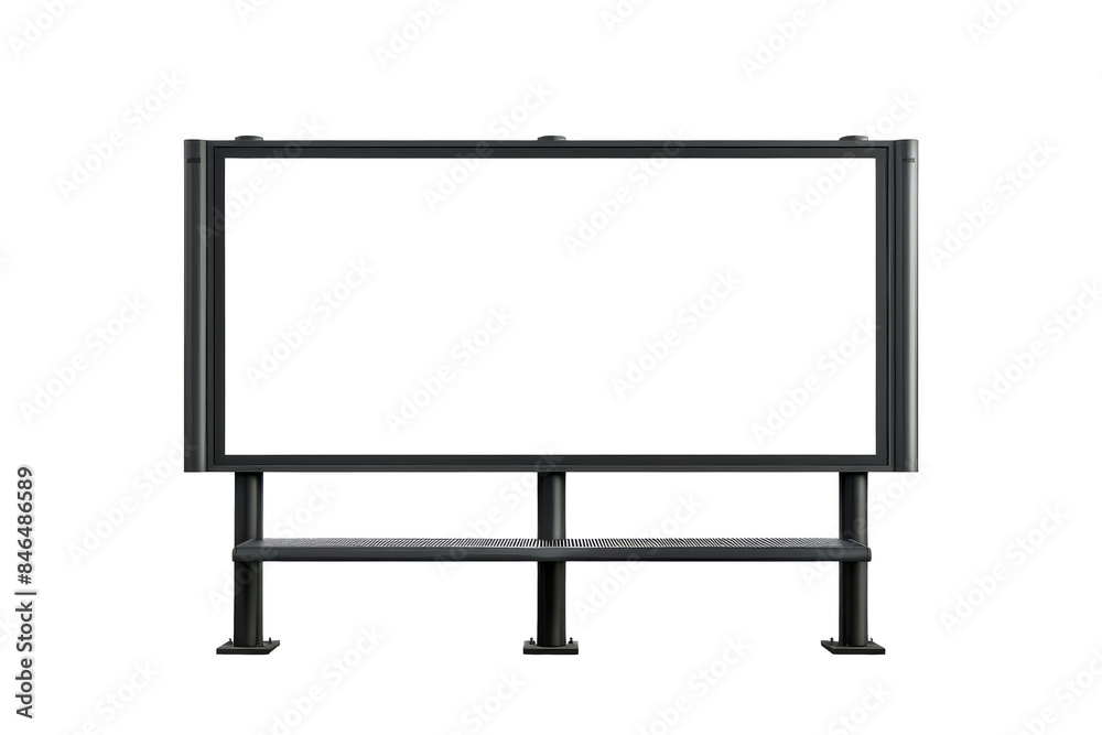 Blank billboard with stand, isolated on transparent background Blank billboard with stand, isolated on transparent background