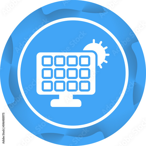 Solar panel charger Vector Icon