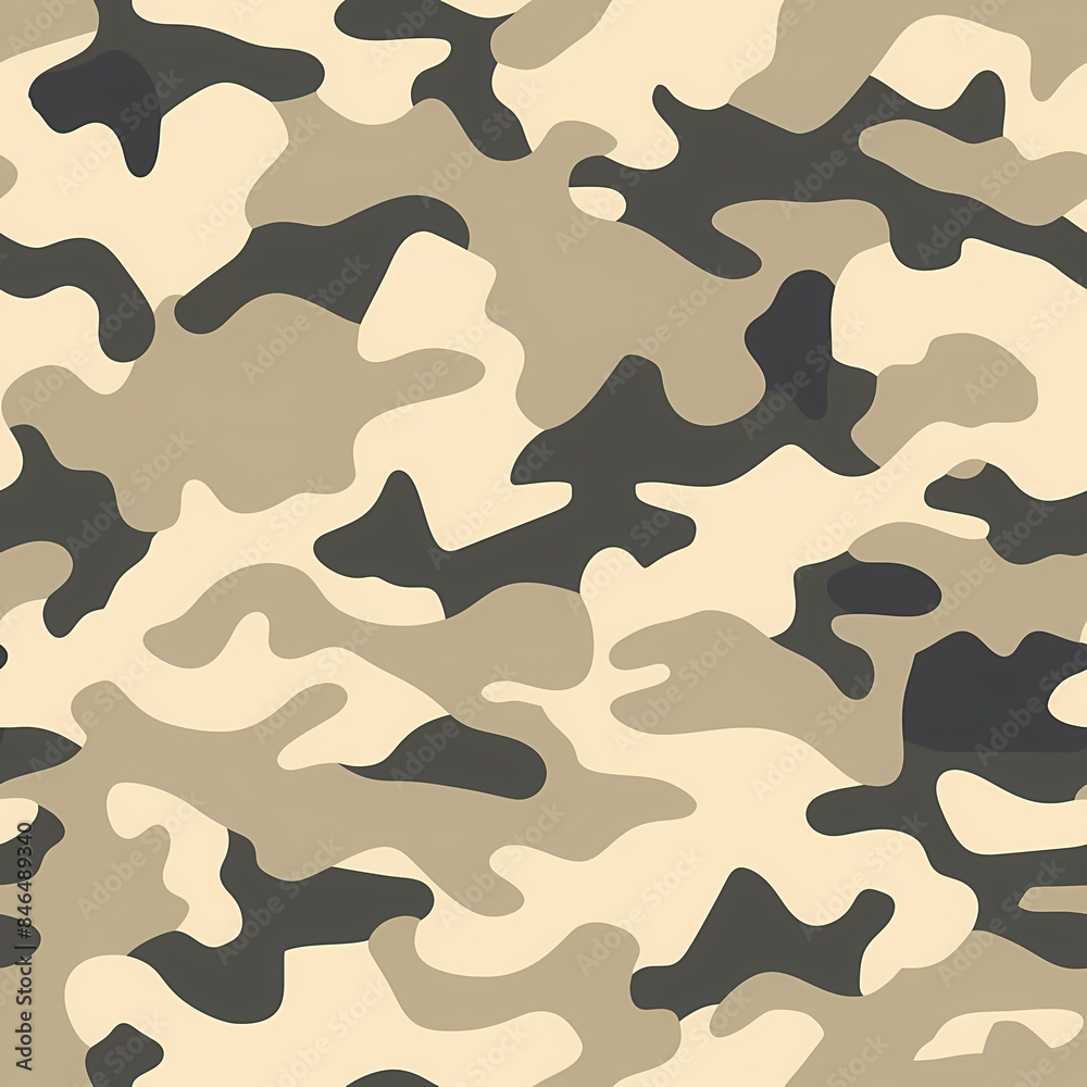 Fototapeta premium Simple Camouflage seamless pattern in Desert. Military camouflage. illustration formats 4096 x 4096