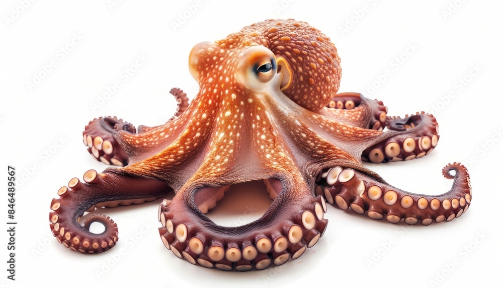 Fine Dining: A Fresh Octopus on a White Canvas Fine Dining: A Fresh Octopus on a White Canvas